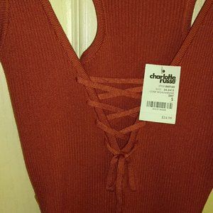 Size Small Orange Charlotte Russe Bodycon Dress.